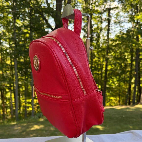 CXL by Christian Lacroix Pine Cavalier Backpack Red Faux Leather w/ Gold Accents main image 6